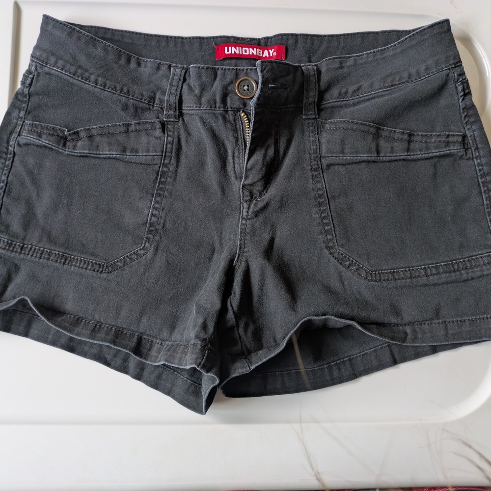 UNIONBAY Black Jean Shorts with Soft Cotton Feel